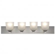 Trans Globe 2804 BN - 4 LT BATH-SQUARE FROST GLASS